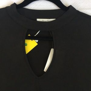 NWT CHARCOAL CUTOUT SHIRT